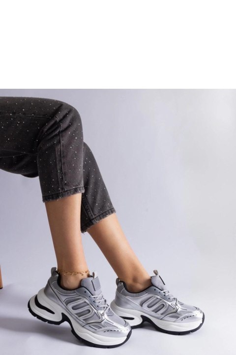 Srebrne damskie sneakersy sportowe Garza - Solea Srebrne damskie sneakersy sportowe Garza - Solea