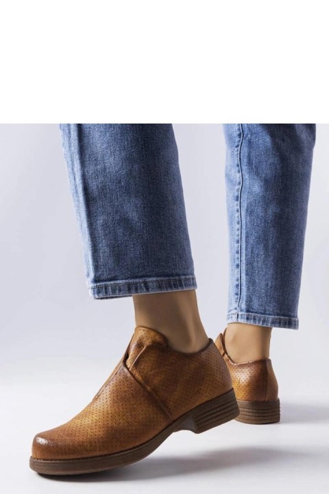 Brązowe wsuwane ażurowe półbuty Seymour - Solea Brązowe wsuwane ażurowe półbuty Seymour - Solea