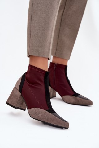 Botki Model Delvane C-855 Bordo - Step in style