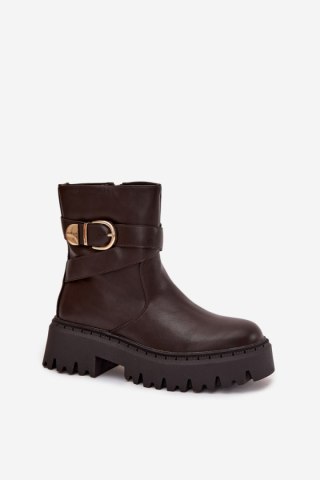 Botki Model Elanore WZ-119 Czekolada - Step in style