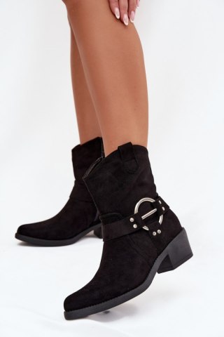 Botki Model Halivine RQ498-1 Black - Step in style