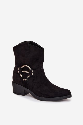 Botki Model Halivine RQ498-1 Black - Step in style