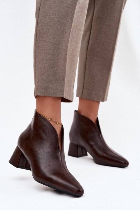 Botki Model Rylina C-952 Czekolada - Step in style Botki Model Rylina C-952 Czekolada - Step in style