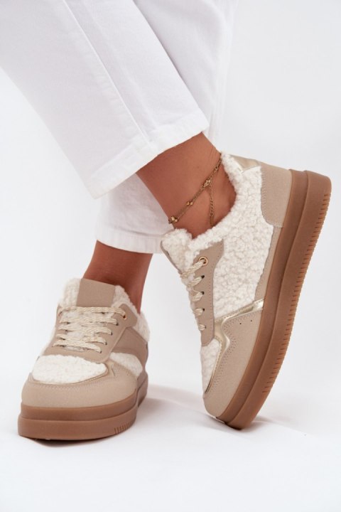 Buty Sportowe Model Frelina LA331P Beige - Step in style Buty Sportowe Model Frelina LA331P Beige - Step in style