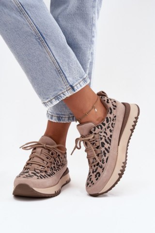 Buty Sportowe Model Vinceza 66836 Panterka Beige - Step in style