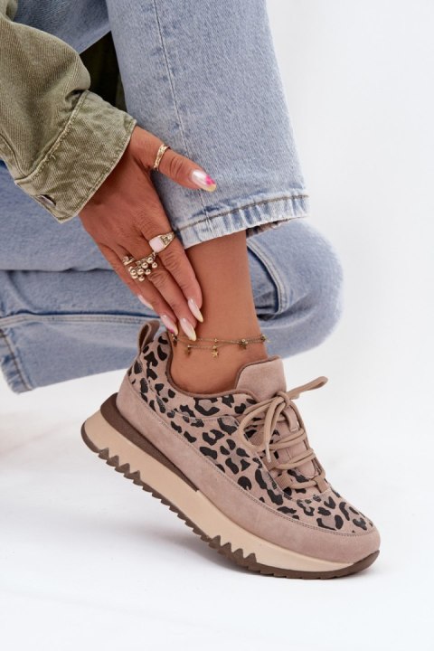 Buty Sportowe Model Vinceza 66836 Panterka Beige - Step in style Buty Sportowe Model Vinceza 66836 Panterka Beige - Step in style