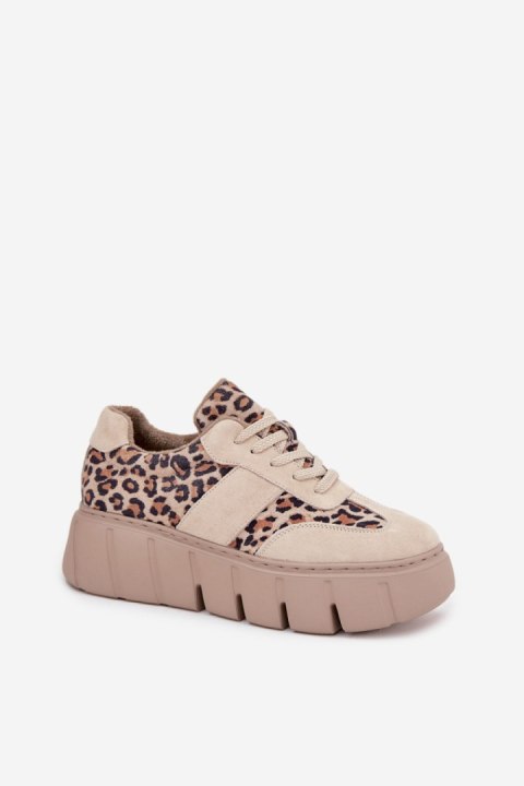 Buty Sportowe Model Vinceza 66841 Panterka Beige - Step in style Buty Sportowe Model Vinceza 66841 Panterka Beige - Step in style