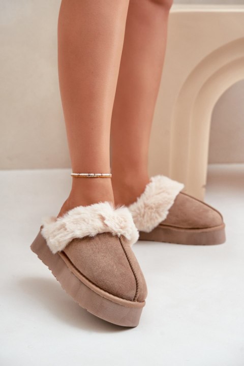 Kapcie Model Doriola FA-181 Dark Beige - Step in style Kapcie Model Doriola FA-181 Dark Beige - Step in style