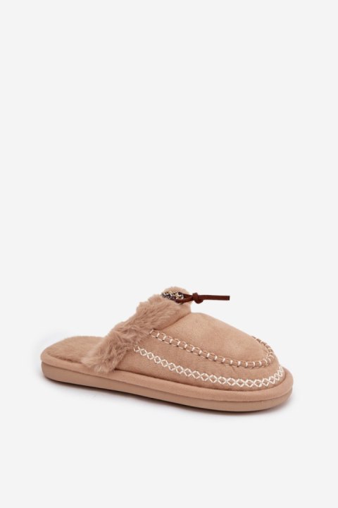 Kapcie Model Perivelle 608 Beige - Step in style Kapcie Model Perivelle 608 Beige - Step in style