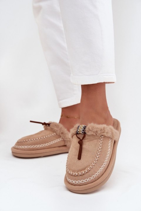 Kapcie Model Perivelle 608 Beige - Step in style Kapcie Model Perivelle 608 Beige - Step in style