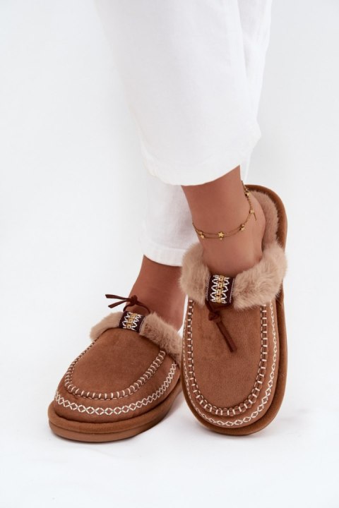 Kapcie Model Perivelle 608 Brown - Step in style Kapcie Model Perivelle 608 Brown - Step in style