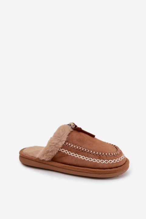 Kapcie Model Perivelle 608 Brown - Step in style Kapcie Model Perivelle 608 Brown - Step in style