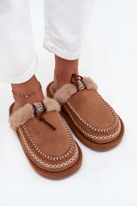 Kapcie Model Perivelle 608 Brown - Step in style Kapcie Model Perivelle 608 Brown - Step in style