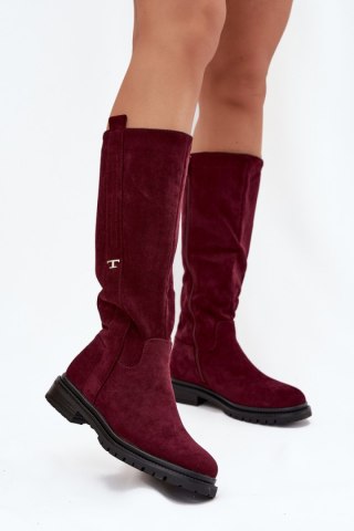 Kozaki Model Delyssa 6366 Bordo - Step in style