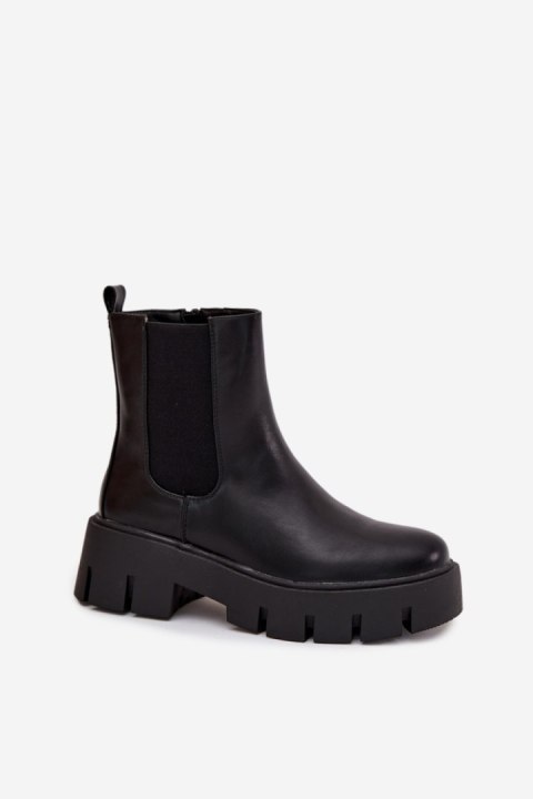 Sztyblety Model Fivienne WZ-115 Black Skóra - Step in style Sztyblety Model Fivienne WZ-115 Black Skóra - Step in style