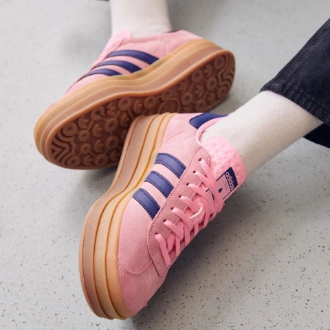 Adidas Gazelle Bold W- H06122, Różowy Granatowy