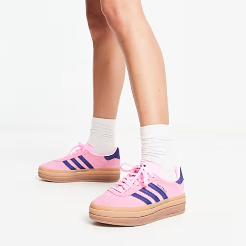 Adidas Gazelle Bold W- H06122, Różowy Granatowy